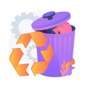 Bin for recyclable waste vector concept metaphor. Royalty Free Stock Photo