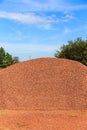 Bin of Red Clay Chips of Medium Coarseness Royalty Free Stock Photo