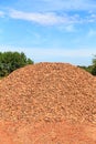 Bin of Red Clay Chips of Strong Coarseness Royalty Free Stock Photo