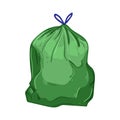 bin trash bag cartoon vector illustration Royalty Free Stock Photo