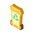 bin waste sorting isometric icon vector illustration Royalty Free Stock Photo
