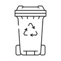 bin waste sorting line icon vector illustration Royalty Free Stock Photo