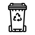 bin waste sorting line icon vector illustration Royalty Free Stock Photo