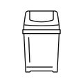 bin waste sorting line icon vector illustration Royalty Free Stock Photo