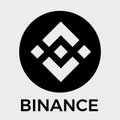 Binance BNB cryptocurrency exchange and blockchain currency black vector logo