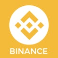 Binance BNB cryptocurrency exchange and blockchain currency orange vector logo