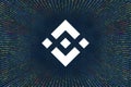 Binance, BNB cryptocurrency symbol. A tunnel from a computer program code. Programmer Strings of code, Javascript, CSS and PHP. Royalty Free Stock Photo