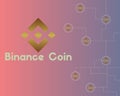 Binance coin blockchain style background