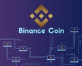 Binance coin circuit concept style background