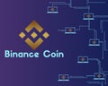 Binance coin circuit concept style background