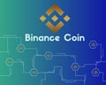 Binance coin circuit style background