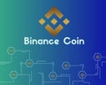 Binance coin circuit style background