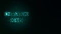 Binance Coin title with plexus effect. Connected lines with dots. Lines title plexus Royalty Free Stock Photo