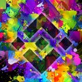 Binance crypto currency coin on colorful background, cryptocurrency concept color art