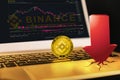 Binance is a finance exchange market. Crypto Currency background concept. Royalty Free Stock Photo