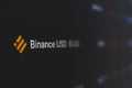 Binance USD on cryptocurrency exchange market . A cryptocurrency is a digital or virtual currency that uses cryptography for