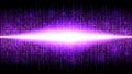 Binary abstract background with bright radiance in the digital space, glowing cloud of big data