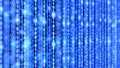 Binary blue datastream matrix background