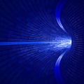 Binary Blue Tunnel Royalty Free Stock Photo