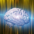 Binary brain art Royalty Free Stock Photo