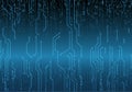 Binary circuit board future technology, blue cyber security concept background, . Web Developer. Computer Code Royalty Free Stock Photo