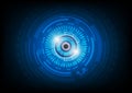 binary blue eye cyber security concept background vector Royalty Free Stock Photo