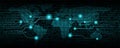 Binary code abstract background, Digital communication code Royalty Free Stock Photo