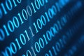 Binary code abstract background. Modern Technology internet communication and network data Royalty Free Stock Photo