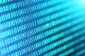 Binary code abstract background. Modern Technology internet communication and network data in cyberspace concept Royalty Free Stock Photo