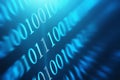 Binary code abstract background. Modern Technology internet communication and network data in cyberspace concept, Royalty Free Stock Photo