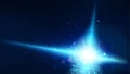 Binary code in abstract futuristic cyberspace, matrix shining blue background with digital code, big data, machine learning Royalty Free Stock Photo