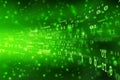 Binary Code Background, flowing number one and zero text in binary code format in technology background Royalty Free Stock Photo