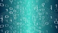 Binary code algorithm, machine learning digital data transfer Royalty Free Stock Photo