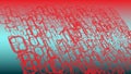 Binary code algorithm, machine learning vector cyberspace Royalty Free Stock Photo