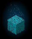 Binary code algorithms. Vector technology background.