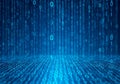 Binary code appears in a digital Royalty Free Stock Photo