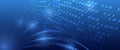 Binary code, artificial intelligence. Program code. Computer background of numbers. Analytics, sorting, structuring, information Royalty Free Stock Photo