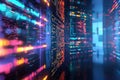 Binary code background. Abstract technology, big data, programming and software development concept. Royalty Free Stock Photo