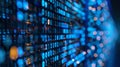 Binary Code Background in Blue Tones Royalty Free Stock Photo