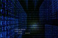 Binary code background. Concept of big data and artificial intelligence. Digital technology. Royalty Free Stock Photo