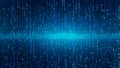 Binary code digital matrix abstract transparent background. Royalty Free Stock Photo