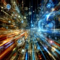 Digital Abstract technology background binary speed communications Royalty Free Stock Photo