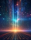 Generated image Binary Code Background, Digital Abstract technology background, Cyber abstract background Royalty Free Stock Photo