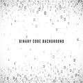 Binary code background. Digital data stream. Matrix. Vector illustration