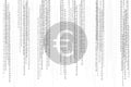Binary code background with euro sign. Finance, technology concept Royalty Free Stock Photo