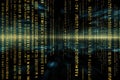 Binary code background. Programming and coding concept. Ai Generative Royalty Free Stock Photo