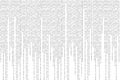 Binary code Binary Computer matrix background. Futuristic steam screen from numbers 0 and 1 tech Hacker concept. Royalty Free Stock Photo
