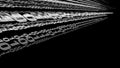 Binary code on black background cyber attack of computer code, binary numbers, artificial intelligence, and machine learning Royalty Free Stock Photo