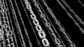 Binary code on black exploring abstract world of binary numbers and computer code for cyber security and data analysis in digital Royalty Free Stock Photo