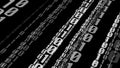Binary numbers on black background technology concept for cyber security and digital transformation through machine learning Royalty Free Stock Photo